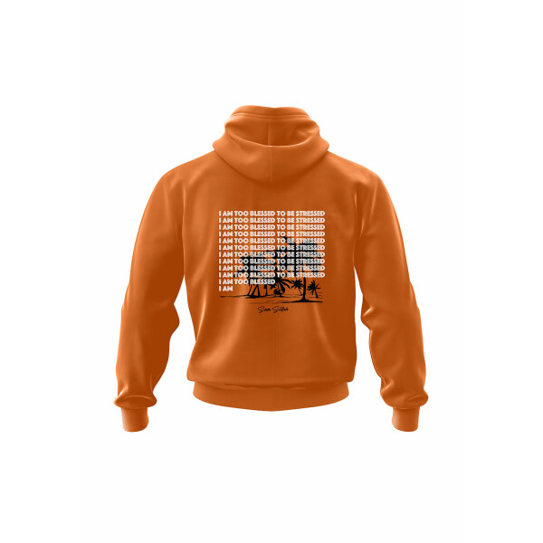 Sam Sillah Hoodie - Too Blessed orange XL