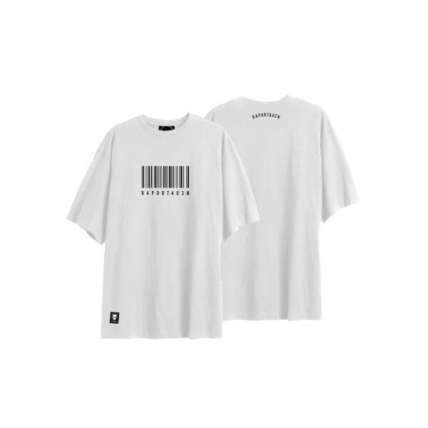 Raportagen T-Shirt - Barcode white S